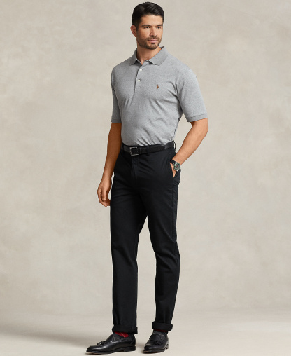 Polo Ralph Lauren Men's Big & Tall Solid Polo Shirt - Steel Heather