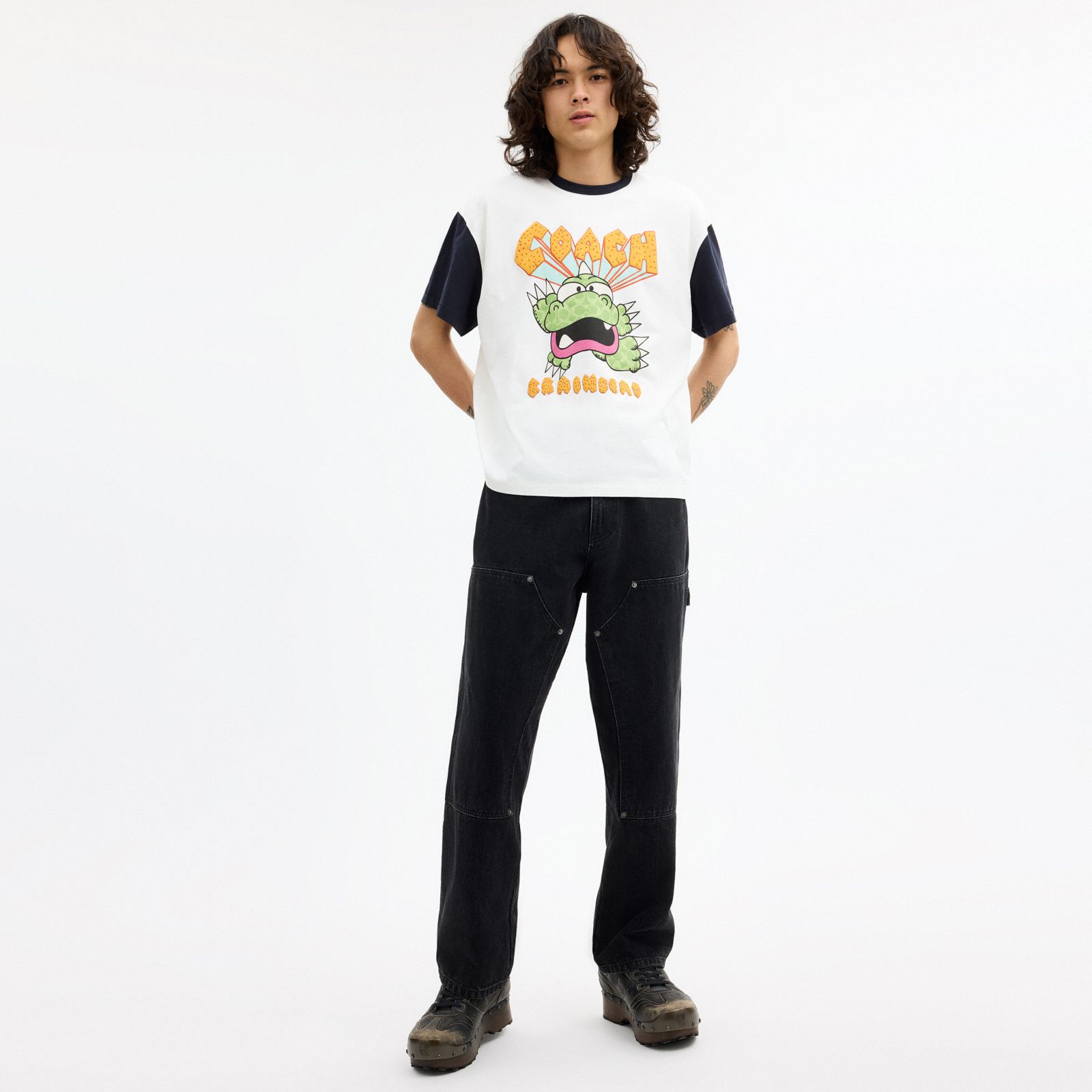 Coach | Brain Dead Zilly Dino T-Shirt - White - view 2