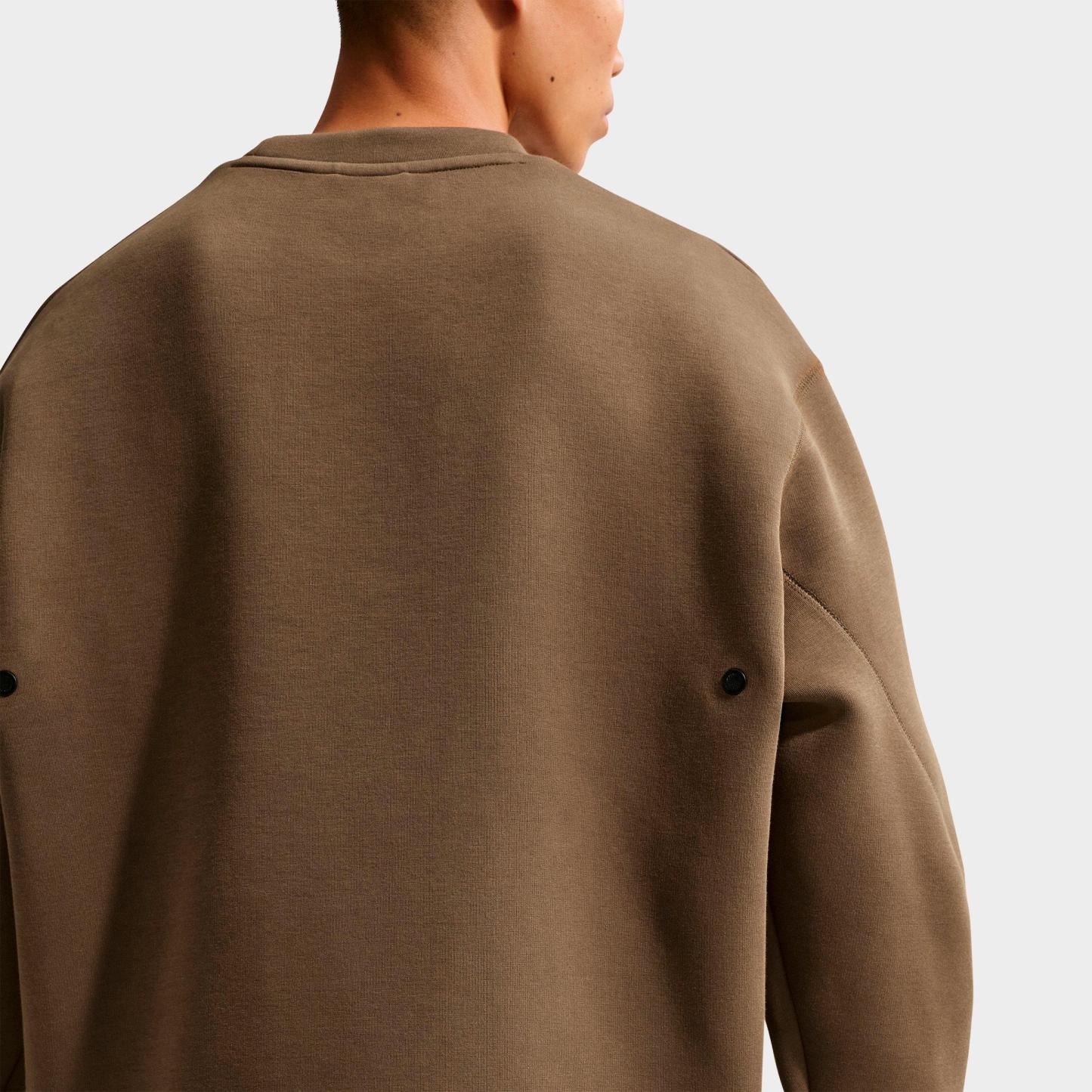 Men's Nithtke Tech Fleece Loose Fit Crewneck Sweatshirt - Dark Hazel/Black