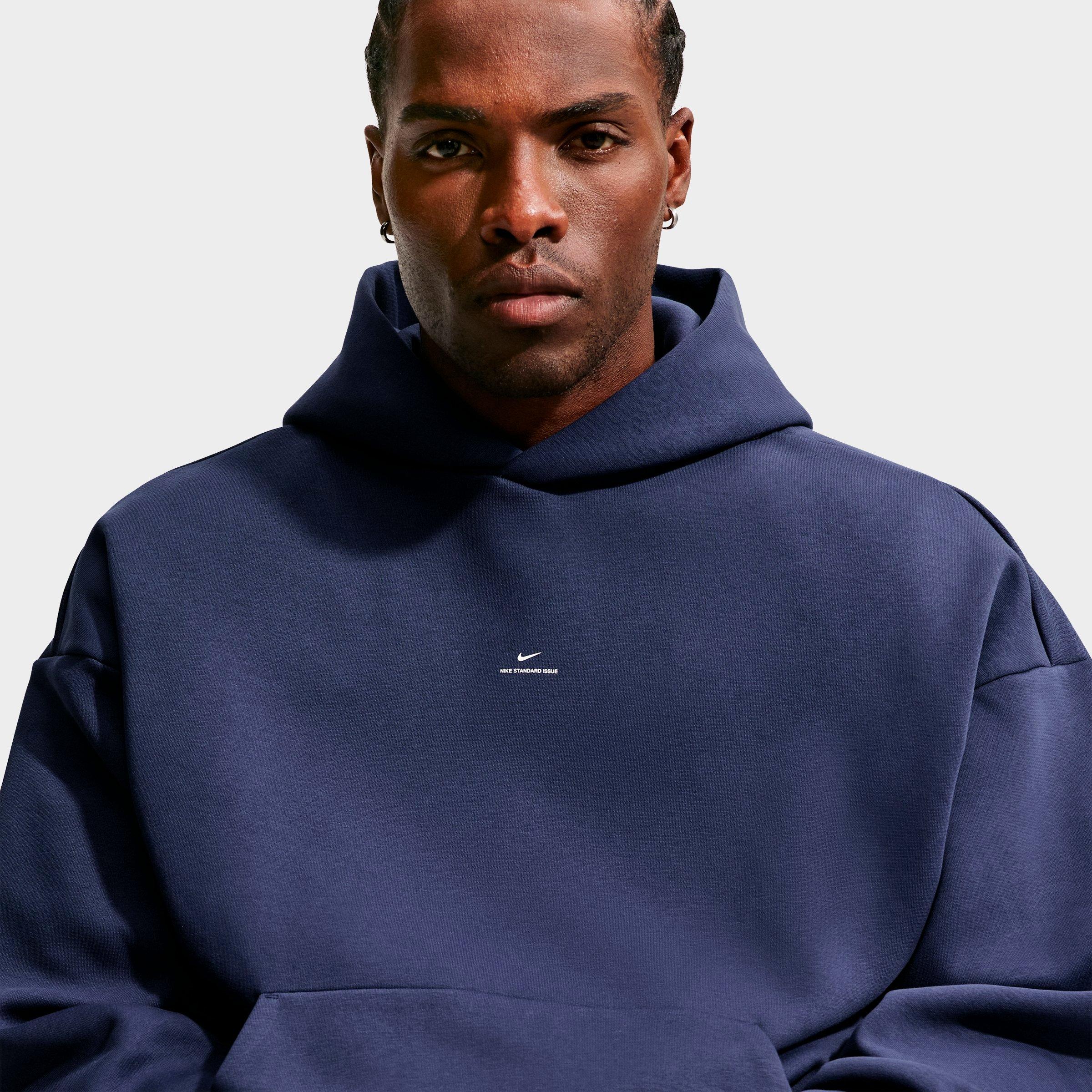 Men's Nithtke Standard Issue Therma-FIT Brushed Basketball Pullover Hoodie - Midnight Navy/Pale Ivory