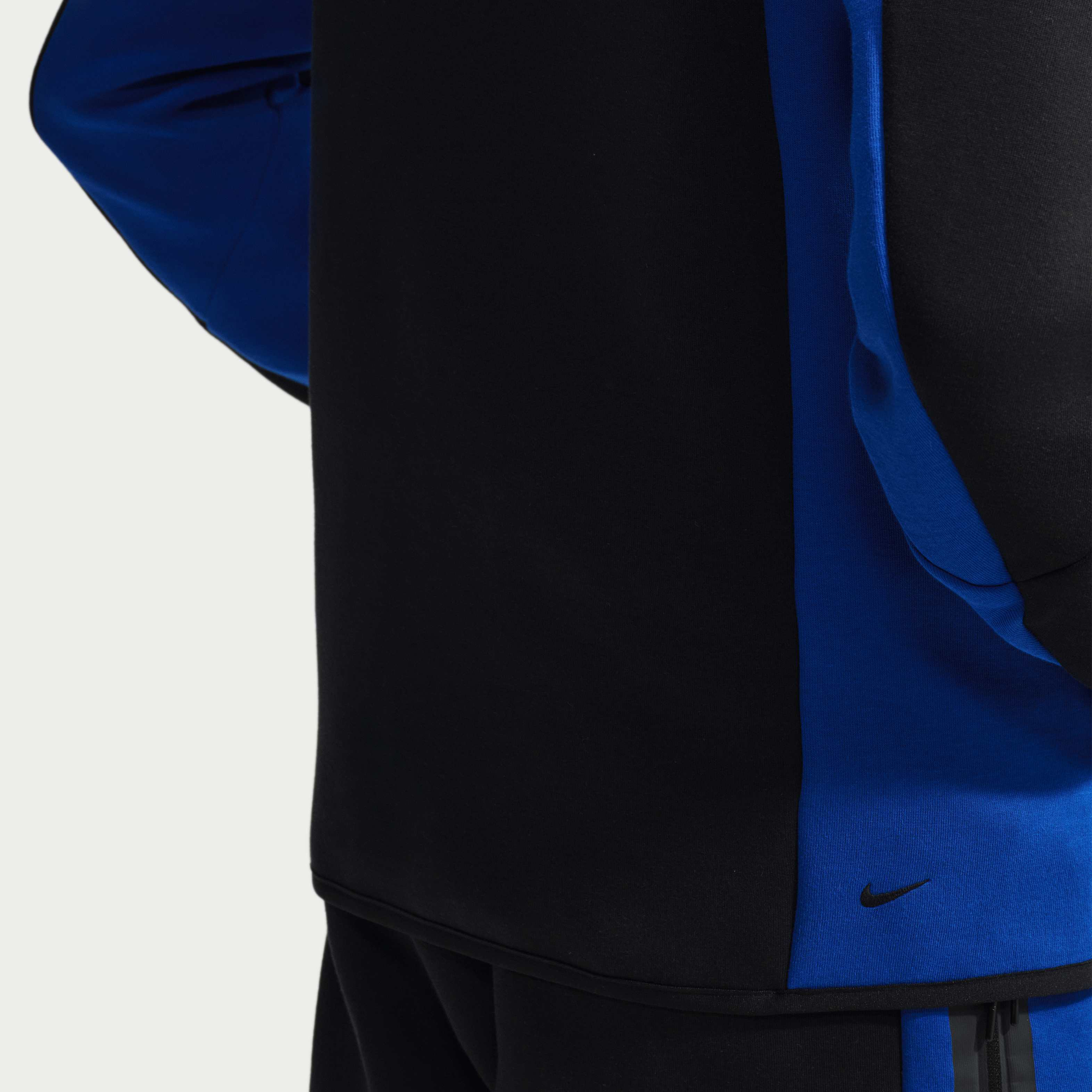 Nike Tech Men's Colour-Block Full-Zip Fleece Windrunner Jacket - Black/Old Royal/Black