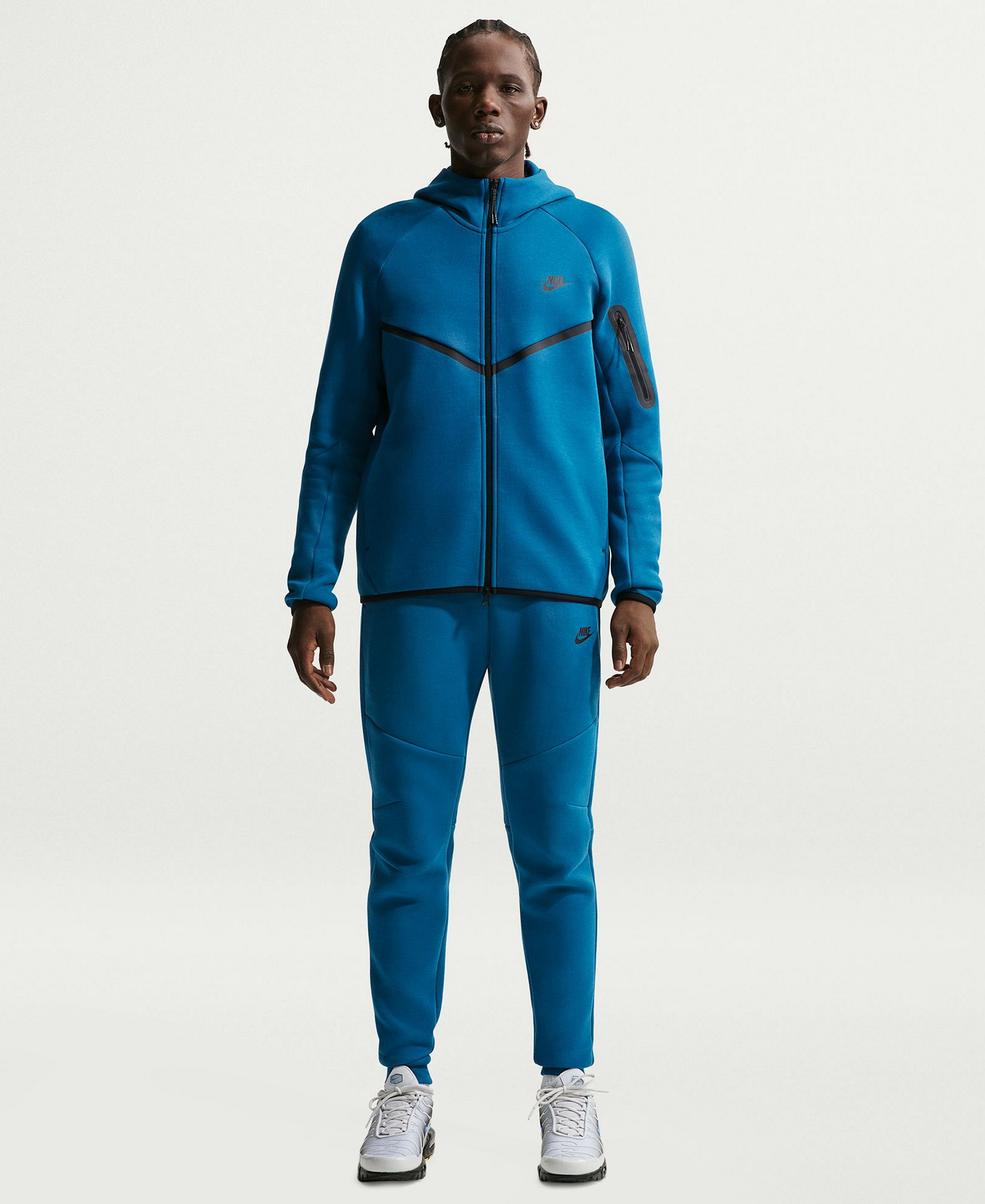 Nike Men's Tech Fleece Drawstring Joggers Pants - Court Blue/Black