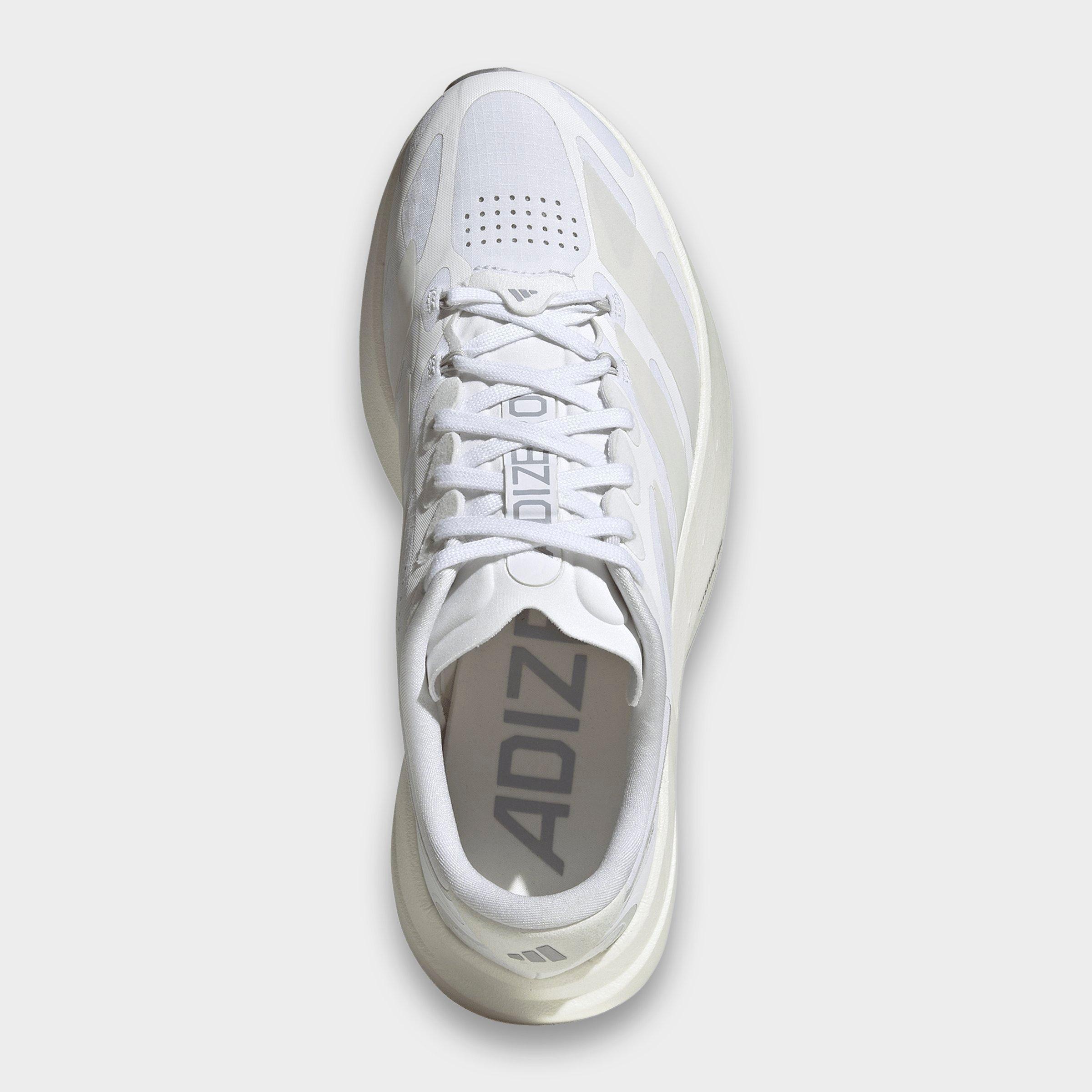 Women's adidas Adizero EVO SL Exo Running Shoes - Part 1 - Cloud White/Zero Metallic/Core White - Top view