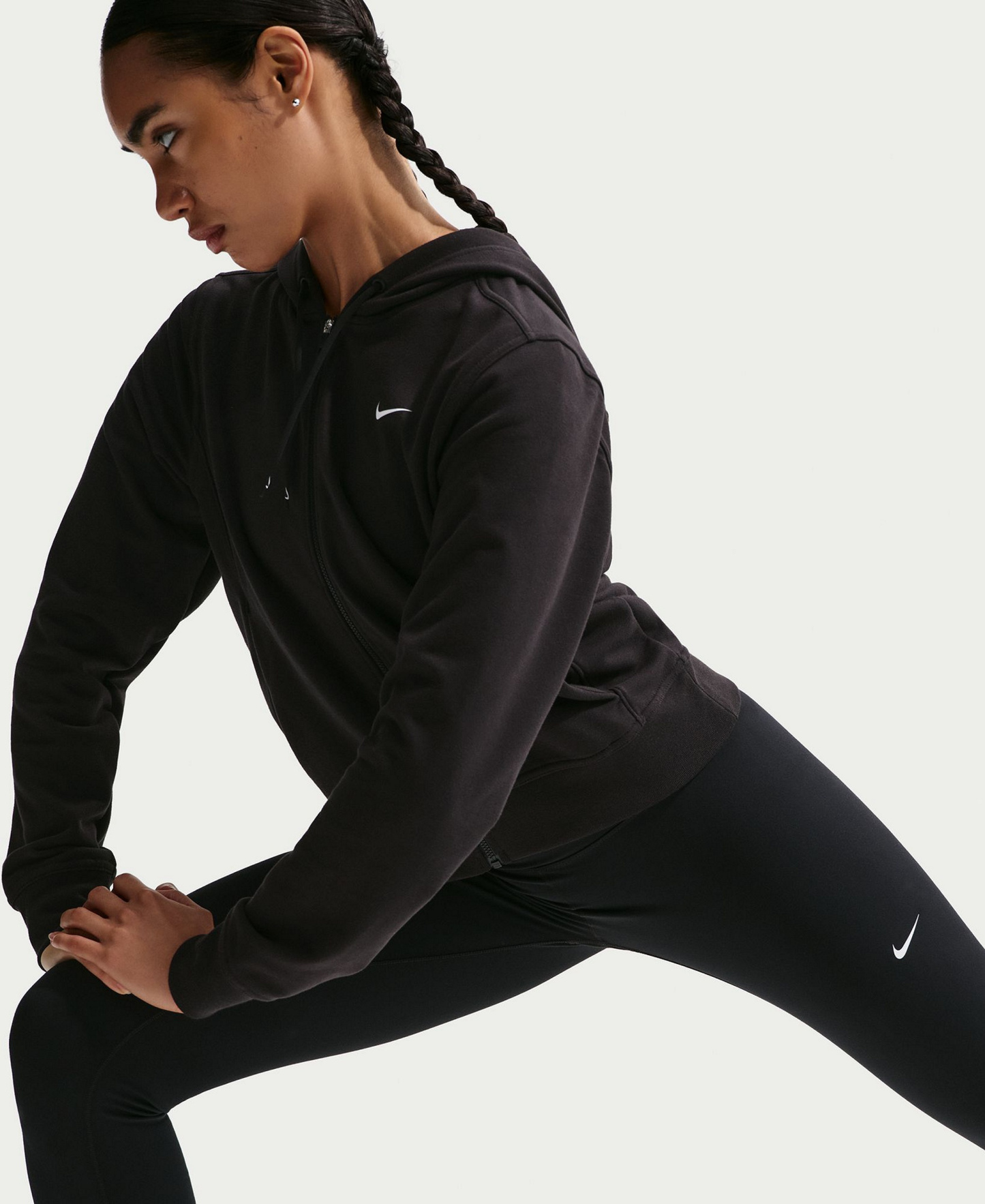 Nike Women's One High-Waisted Cropped-Length Leggings - Black/White