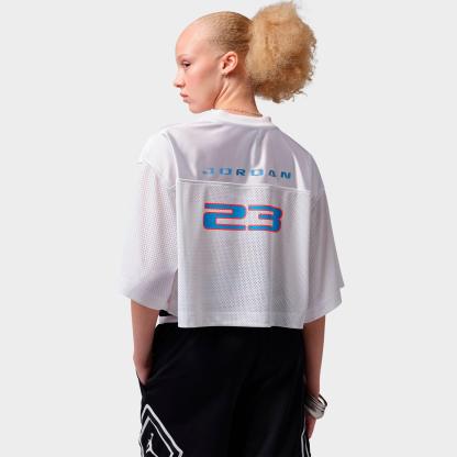 Women's Jordan Brooklyn Short-Sleeve Jersey Top - White