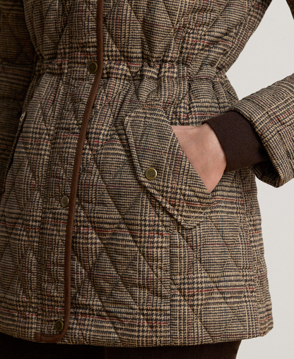 Lauren Ralph Lauren Women's Hooded Anorak Quilted Coat, Created for Macy's - Heritage Plaid