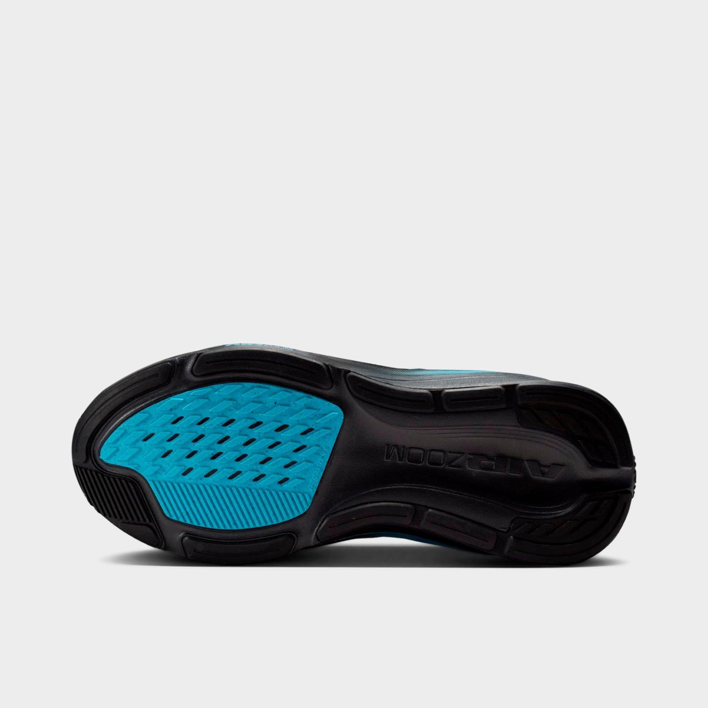 Big Kids' Nithtke Pegasus 42 Running Shoes - Black/Light Current Blue/Anthracite/Metallic Silver - Bottom view