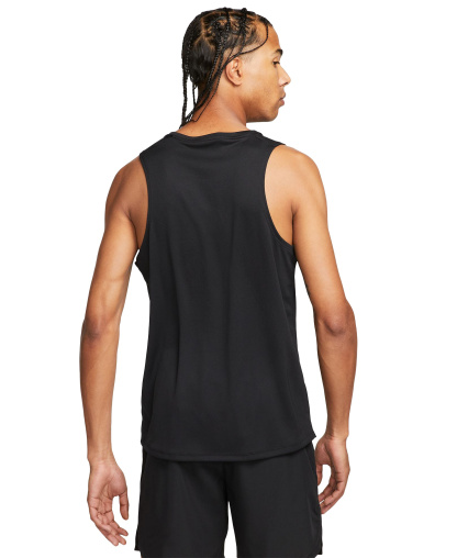 Nike Men's Miler Dri-FIT Running Tank - Black/Reflective Silver