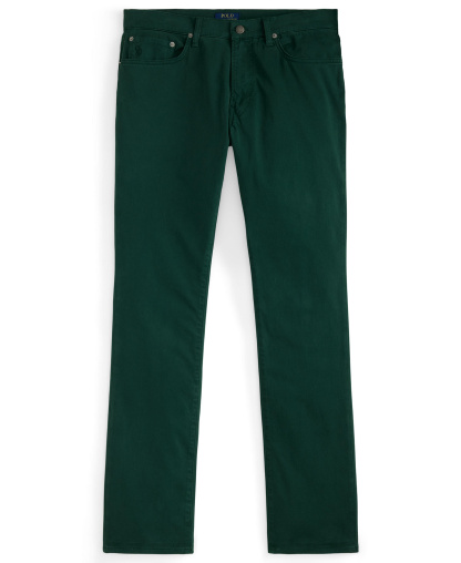 Polo Ralph Lauren Men's Varick Slim Straight Stretch Sateen Pants - Moss Agate