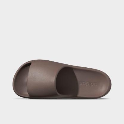 Men's adidas adilette Lumia Slide Sandals - Trace Brown/Trace Brown/Trace Brown - Top view