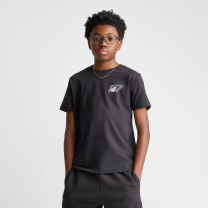 Big Kids' New Balance Running Triangle T-Shirt - Caviar - view 3
