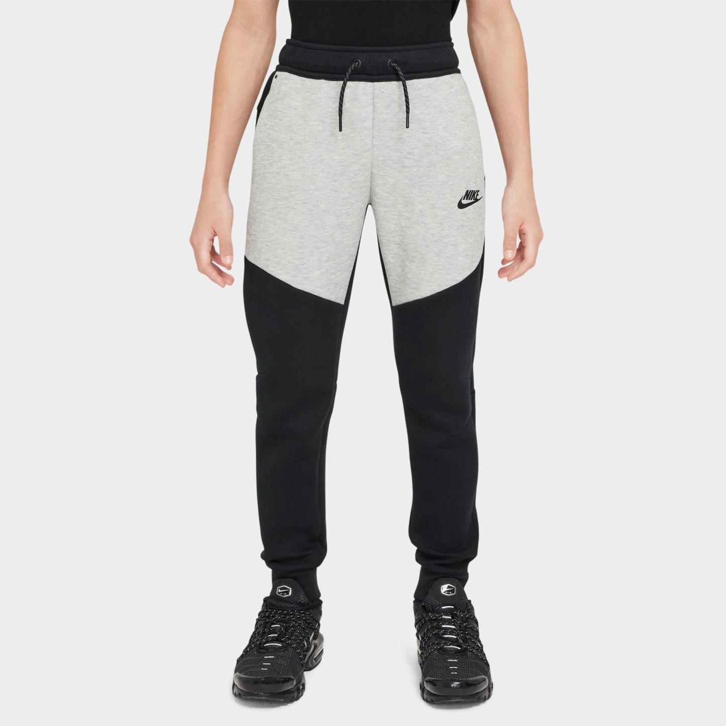 Big Kids' Nithtke Sportswear Tech Fleece Reflective Jogger Pants - Black/Dark Grey Heather/Black
