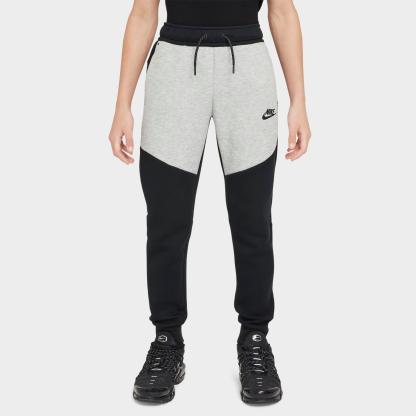 Big Kids' Nithtke Sportswear Tech Fleece Reflective Jogger Pants - Black/Dark Grey Heather/Black
