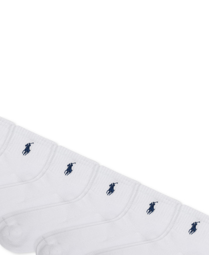 Polo Ralph Lauren Women's 6-Pk. Cushion Quarter Socks - White