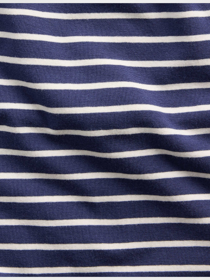 CloseKnit Jersey T-Shirt - Navy blue & white stripe