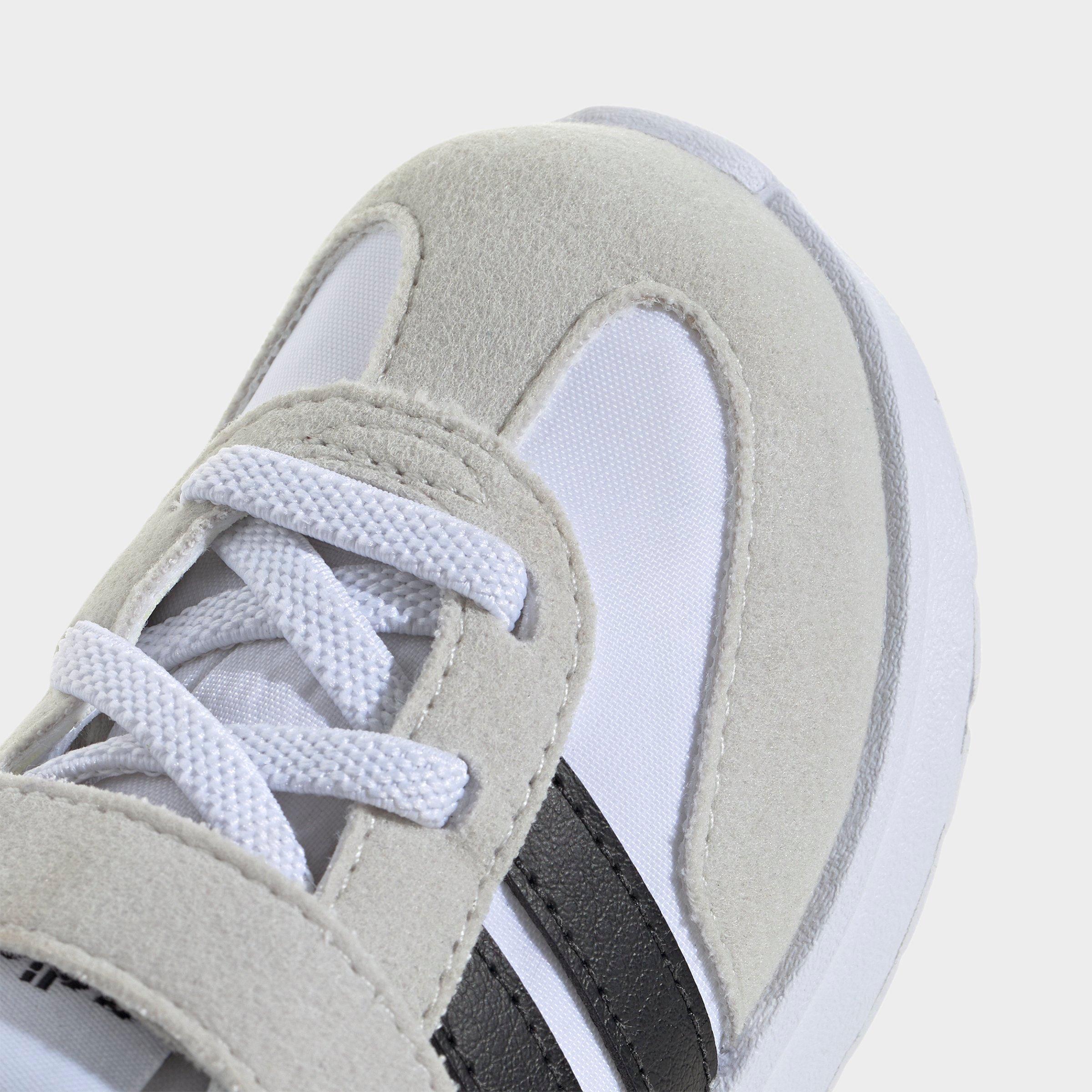 Kids' Toddler adidas Run 70s 2.0 Hook-And-Loop Stretch Lace Casual Shoes - Footwear White/Core Black/Grey One - Detail shot