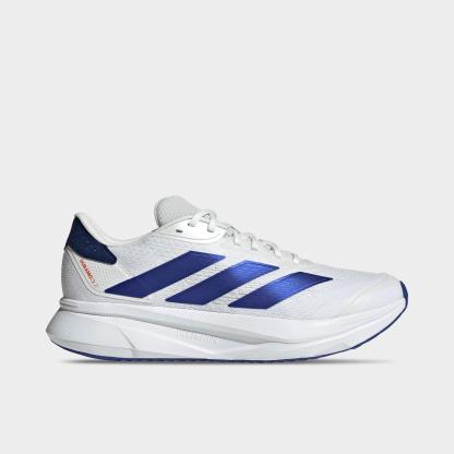 Men's adidas Duramo SL 2.0 Running Shoes - White/Lucid Blue/Dark Blue - Left shoe facing left. Outside of the shoe.