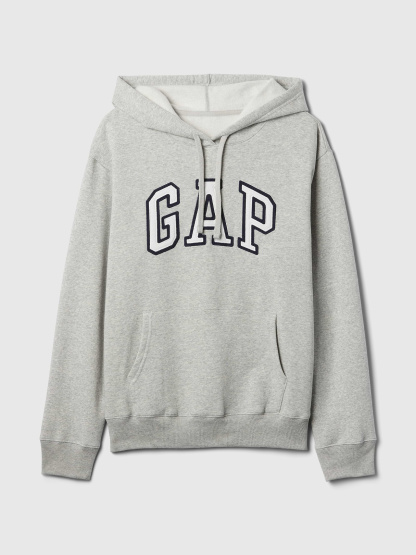Relaxed Gap Logo Hoodie - light heather gray