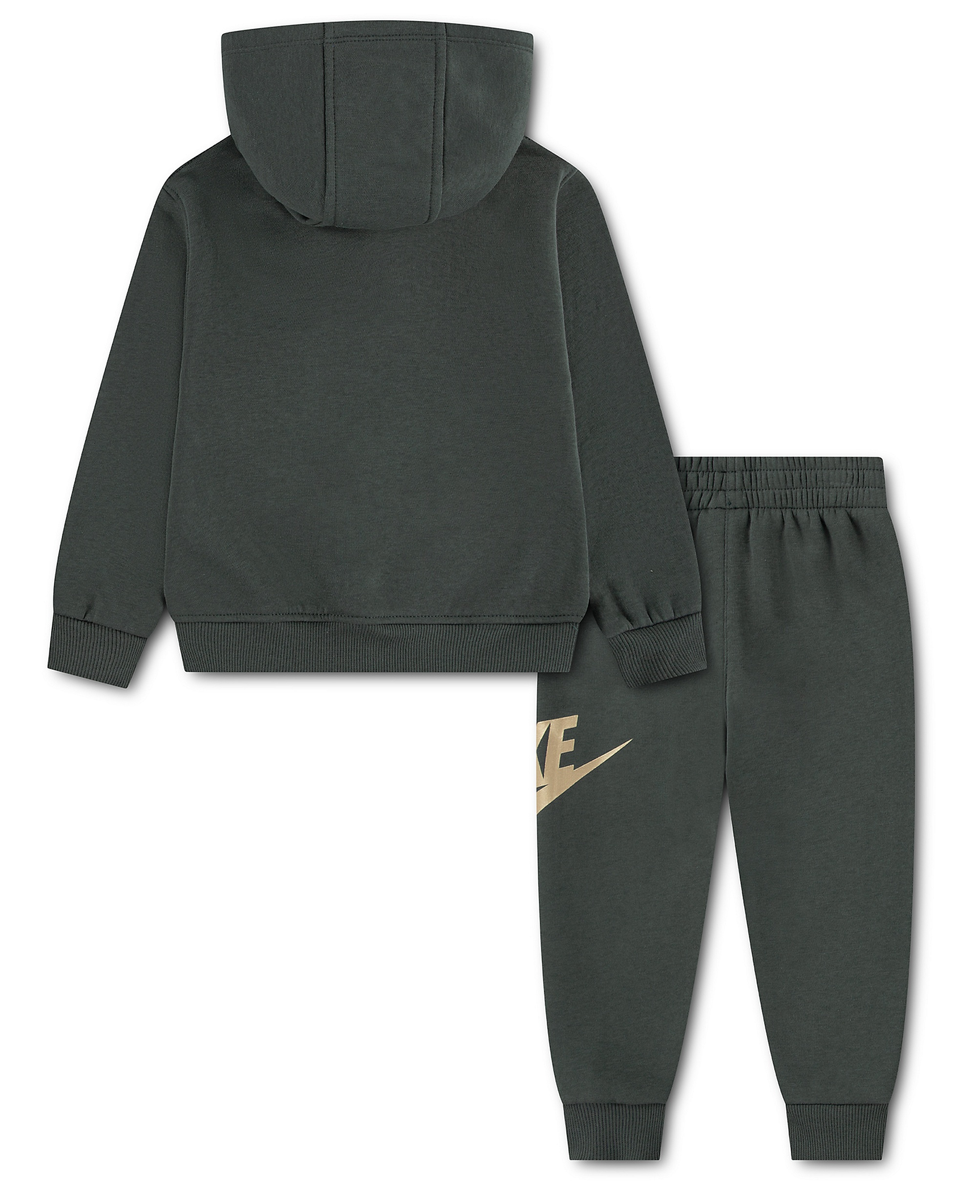 Nike Toddler Boys' and Girls' 2T-4T Club Fleece Long-Sleeve Hoodie and Pants, 2-Piece Set - Camo Green/ Gold