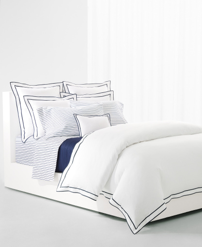 Lauren Ralph Lauren Spencer Stripe Sheet Set, Queen - Navy
