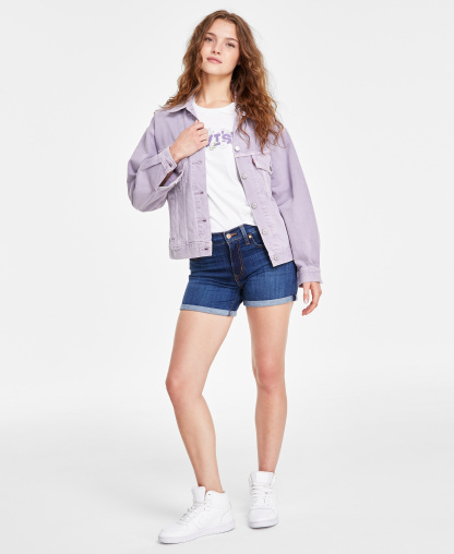 Levi's Women's Mid Rise Mid-Length Stretch Shorts