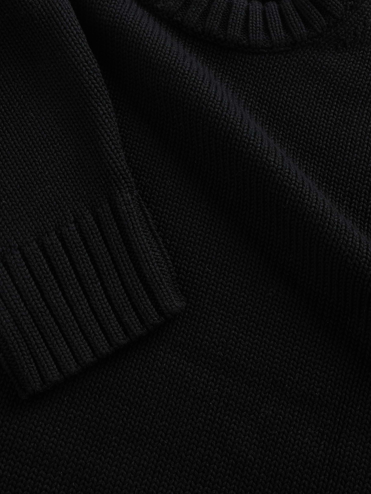 100% Cotton Oversized Sweater - Black