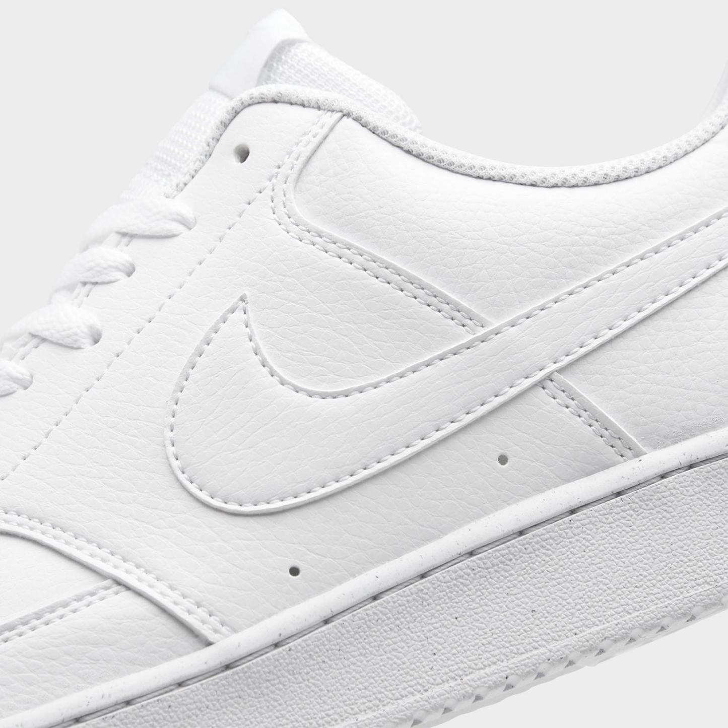 Men's Nike Court Vision Low Next Nature Casual Shoes - White/White/White