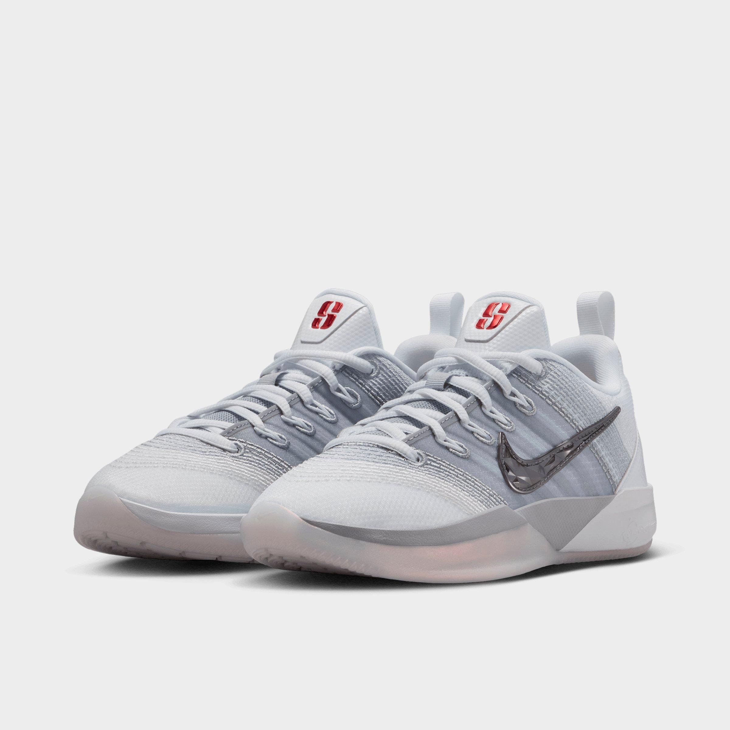 Big Kids' Nithtke Sabrina 3 Basketball Shoes - White/Wolf Grey/Photon Dust/Metallic Dark Grey - Both shoes facing left