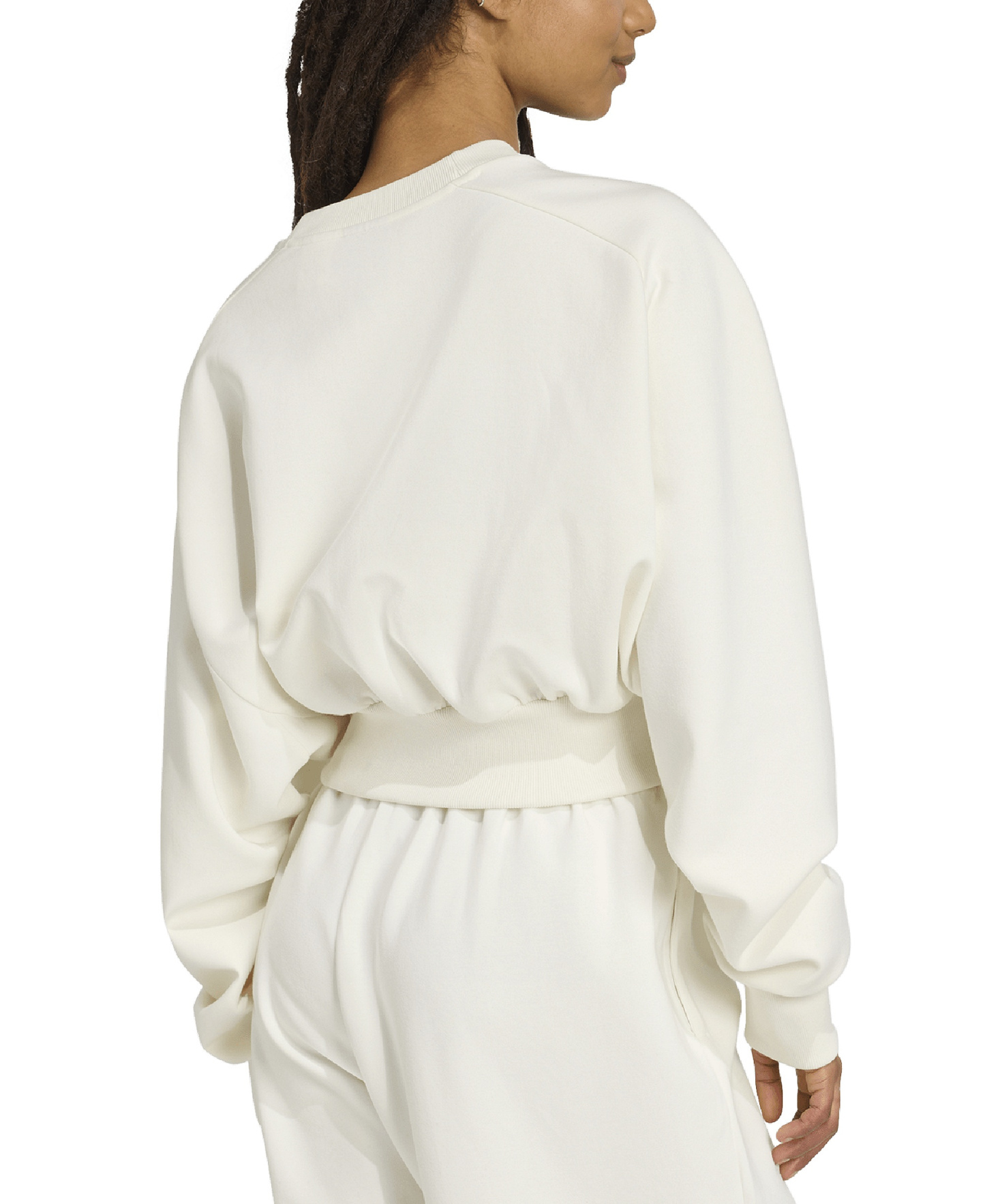 adidas Women's Soft Lux Relaxed Crewneck Sweatshirt - Off White
