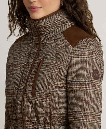 Lauren Ralph Lauren Women's Hooded Anorak Quilted Coat, Created for Macy's - Heritage Plaid