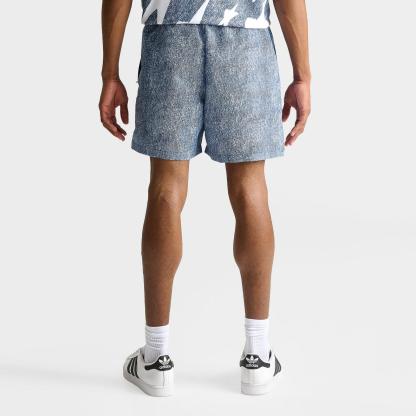 Men's adidas Denim Graphic Shorts - White/Dark Blue - view 4