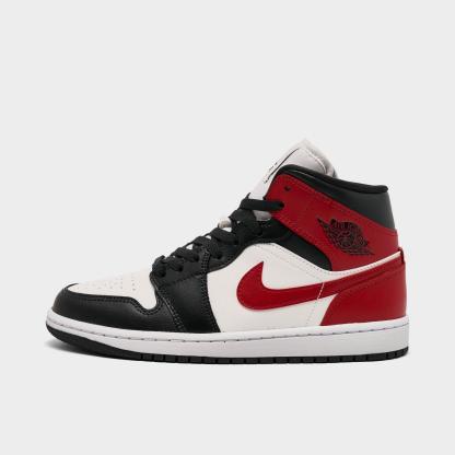 Women's Air Jordan Retro 1 Mid Casual Shoes - Sail/Gym Red/Off Noir/White - view 1