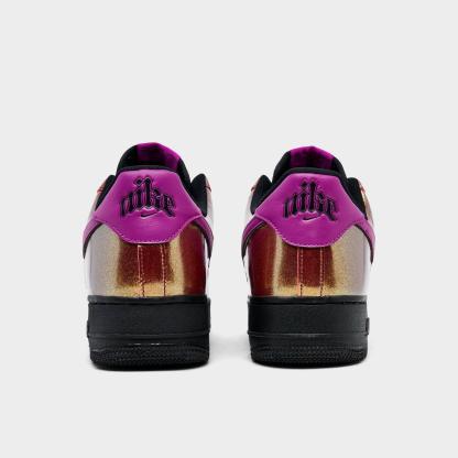 Men's Nike Air Force 1 '07 LV8 SE Glam Rock Casual Shoes - Black/Gold/Bold Berry