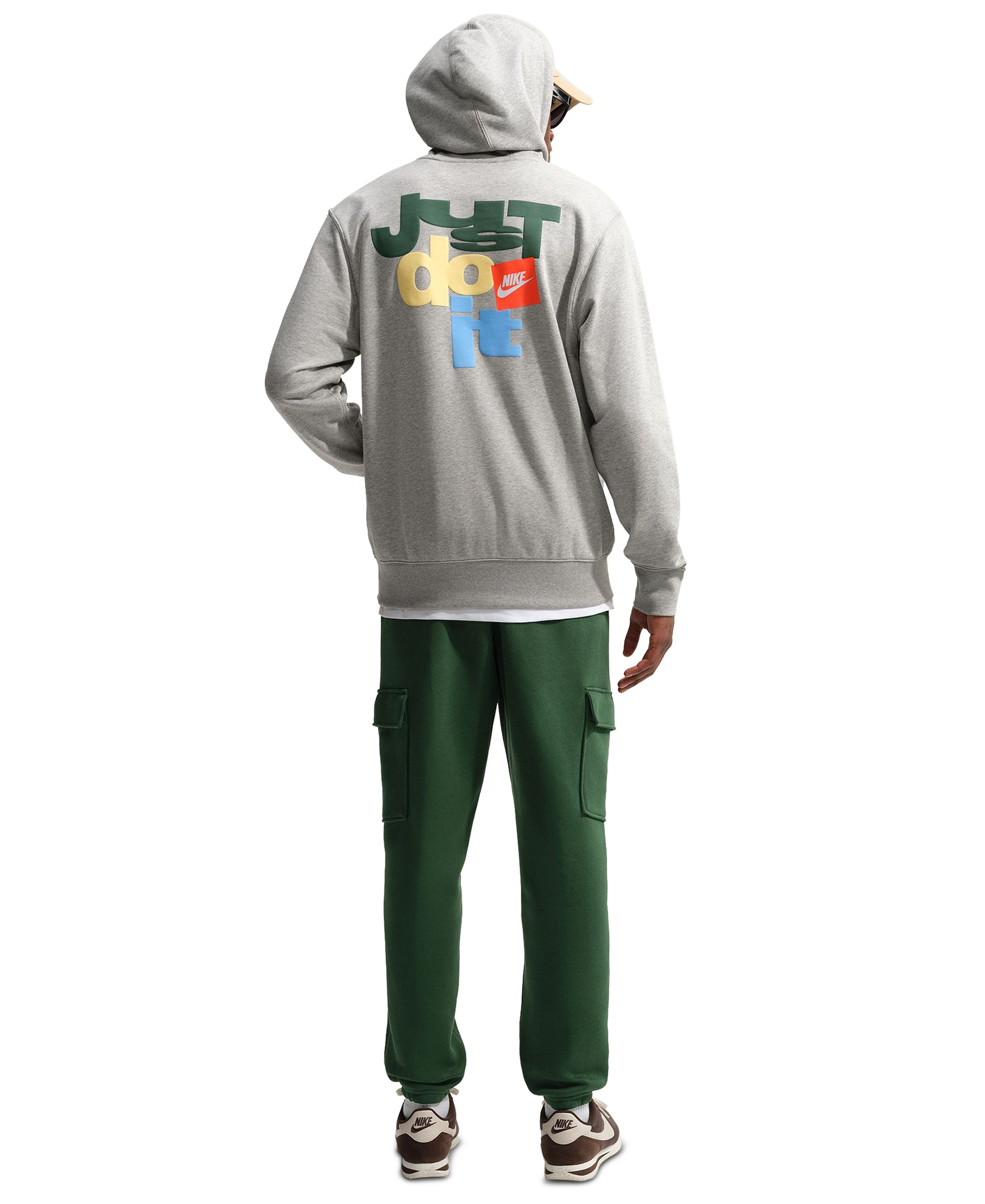 Nike Men's Club Fleece Cargo Regular-Fit Pants - Fir/White