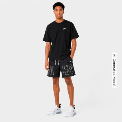 Men's Nithtke Sportswear Club Gel Block Sport Shorts - Black/Pure Platinum