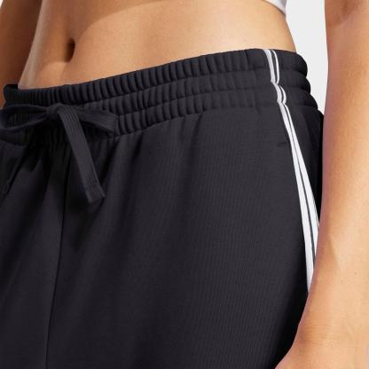 Women's adidas Essentials 3-Stripes French Terry Cuffed Pants - Black/White