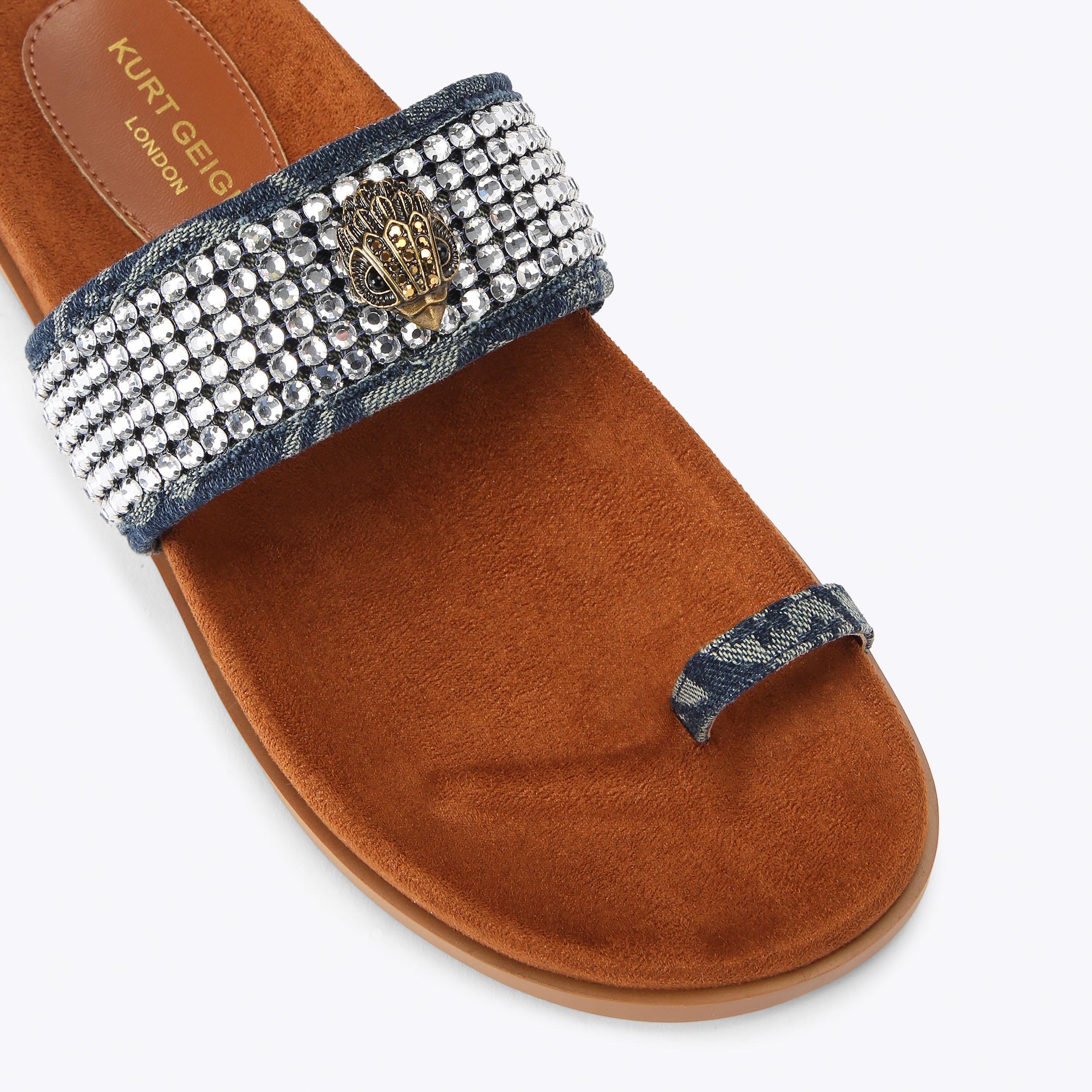 Kurt Geiger London Mesh Toe Thong Sandal - Blue - view 5