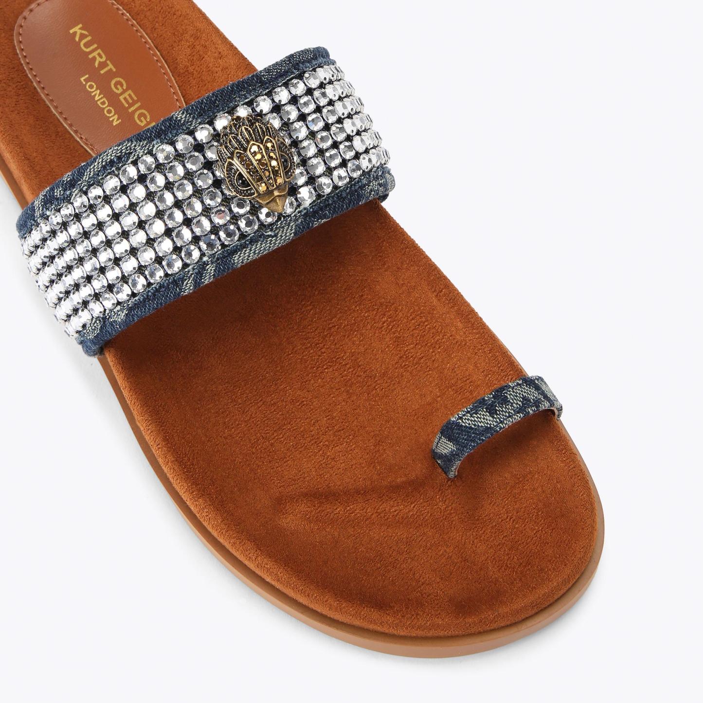 Kurt Geiger London Mesh Toe Thong Sandal - Blue - view 5