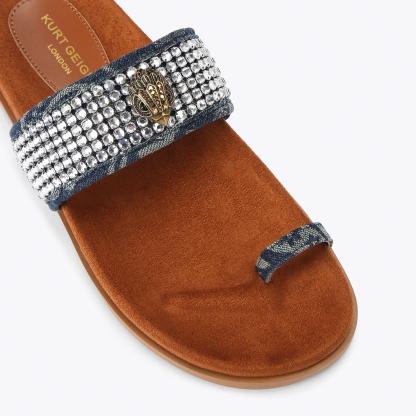 Kurt Geiger London Mesh Toe Thong Sandal - Blue - view 5
