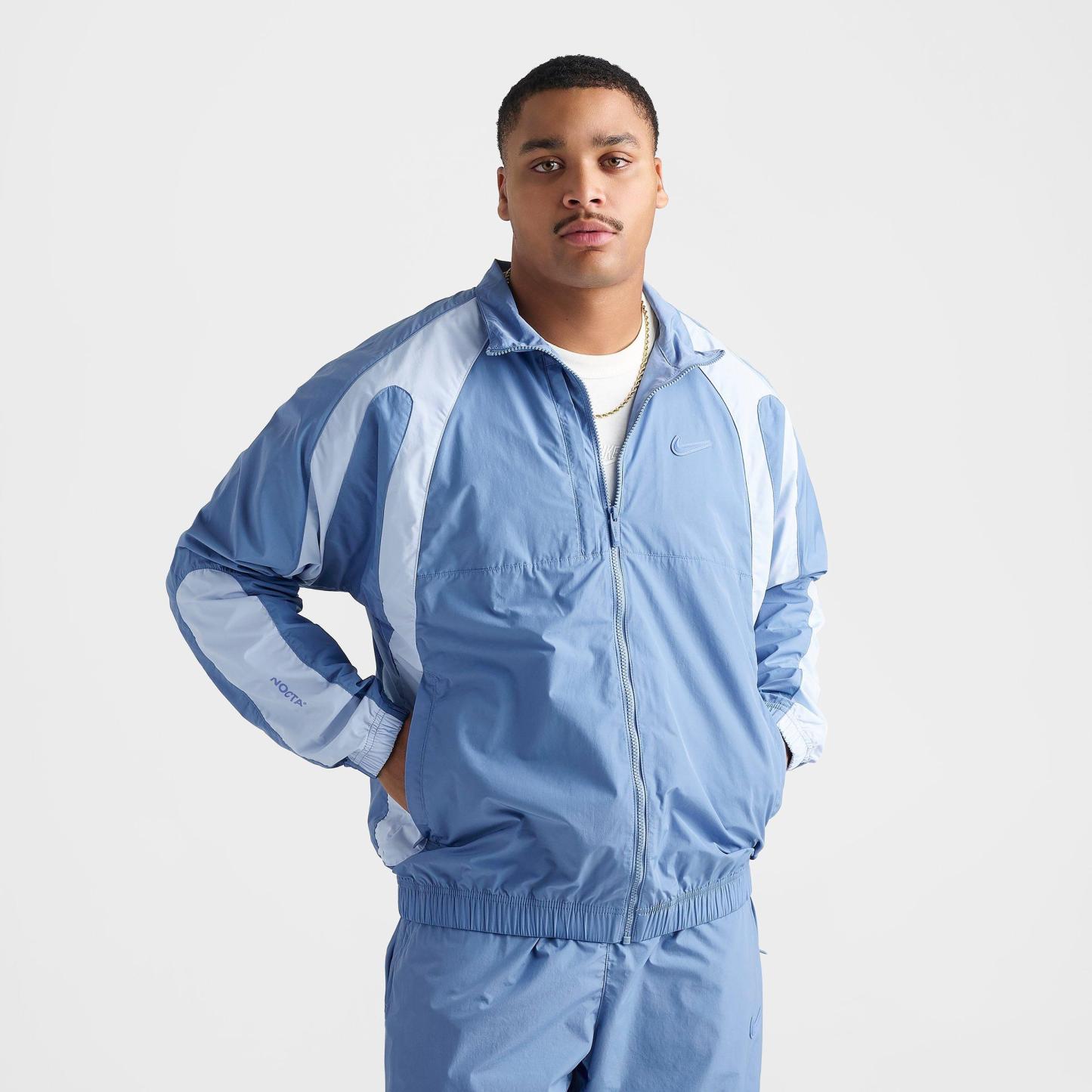 Men's Nithtke NOCTA Northstar Nylon Full-Zip Track Jacket - Work Blue/Chambray Blue/Polar