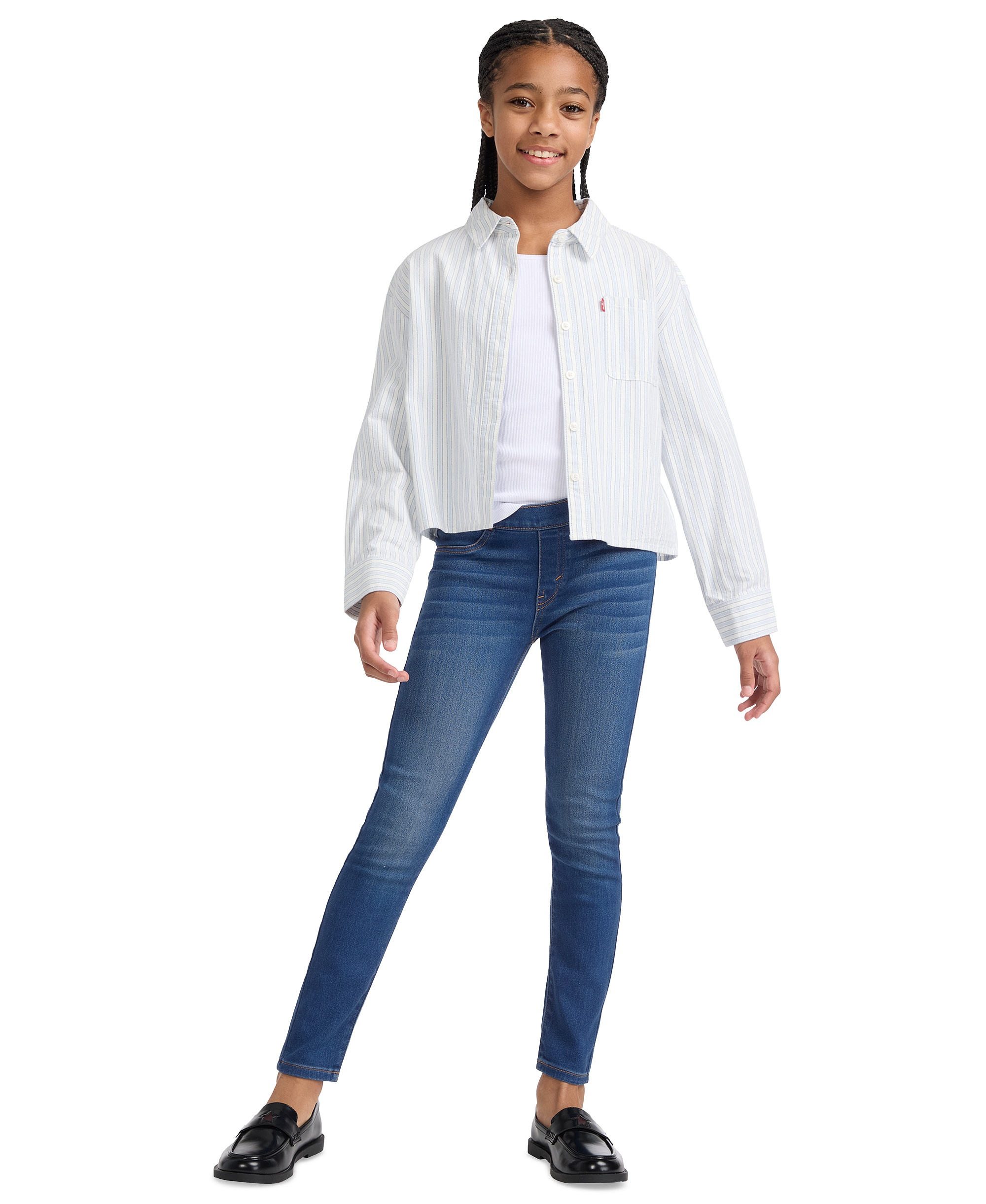 Levi's Girls' 7-16 Pull On Jegging - Medium Blue