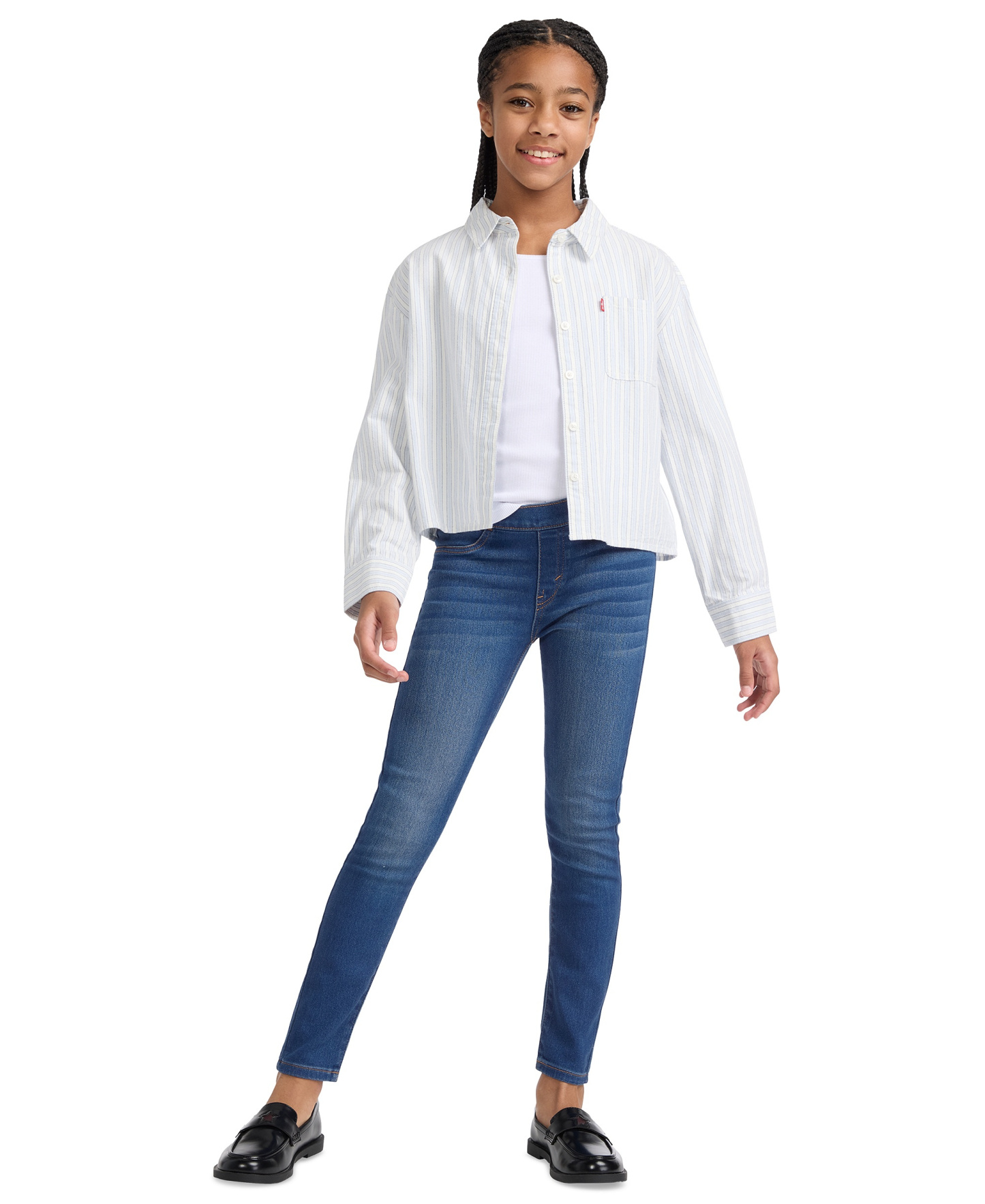 Levi's Girls' 7-16 Pull On Jegging - Medium Blue
