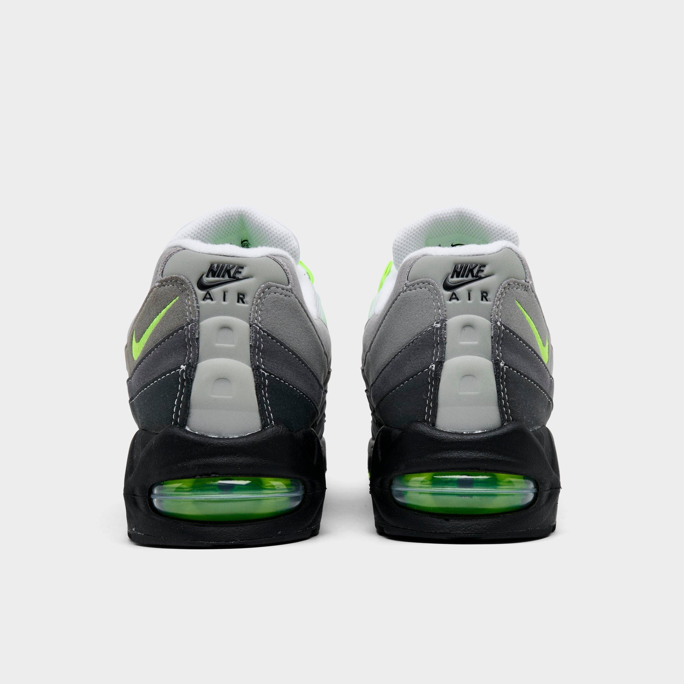 Men's Nithtke Air Max 95 Big Bubble Scorpion Casual Shoes - Part 3 - Black/Cool Grey/Neon Yellow - Back view