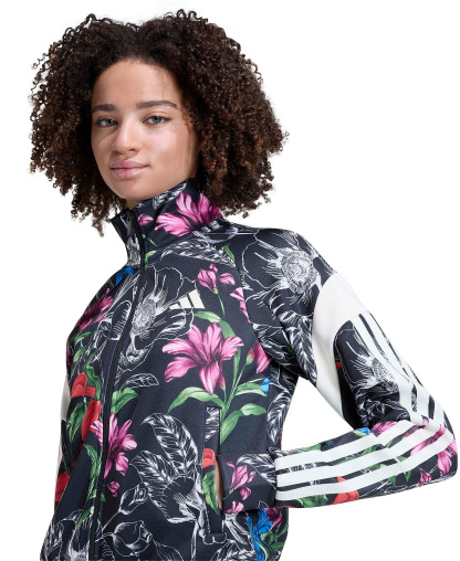 adidas Women's Farm Tiro TT Floral Slim-Fit Jacket - Black