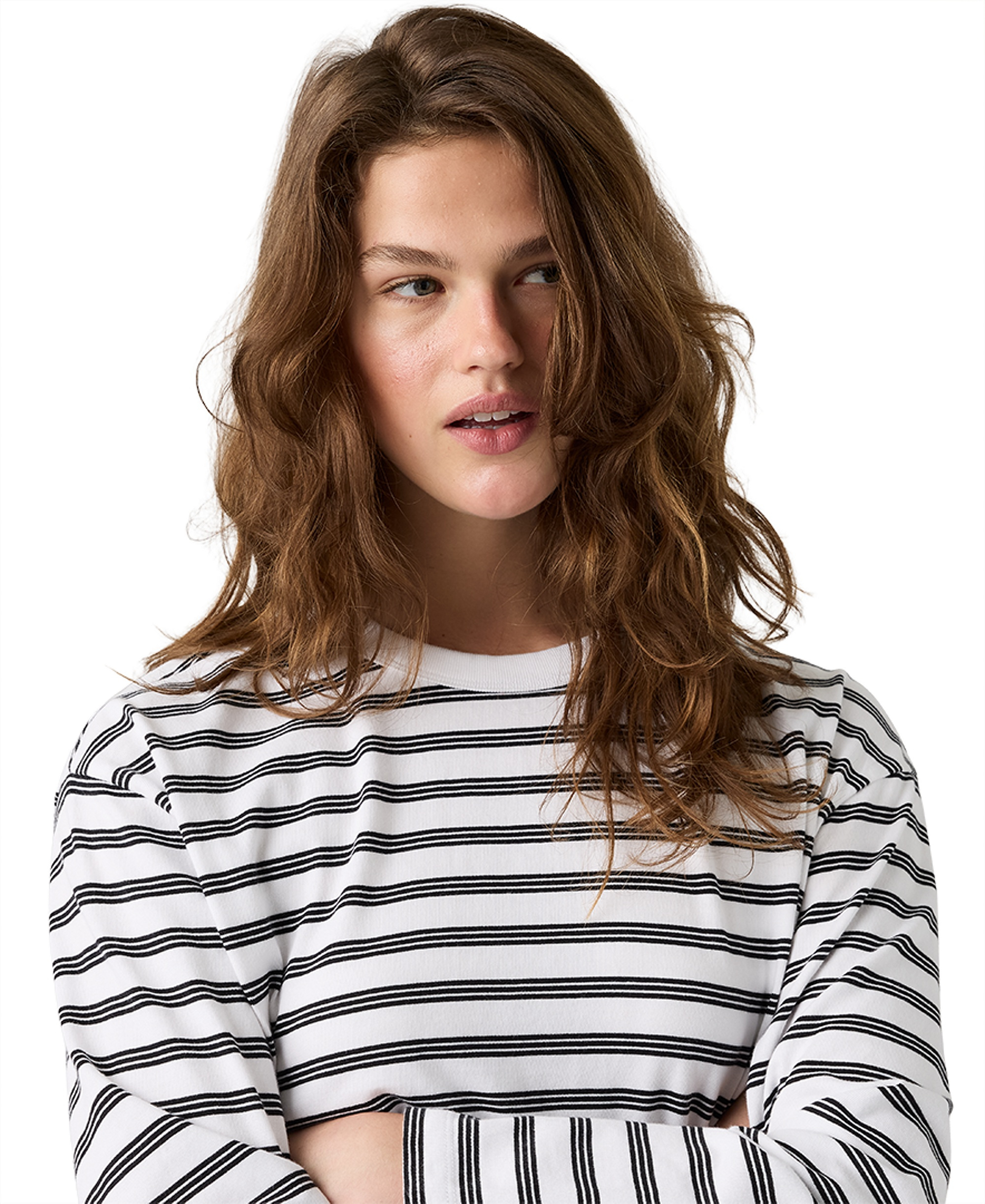 Levi's Premium Women's Vintage Long-Sleeve T-Shirt - Paloma Stripe Bright White