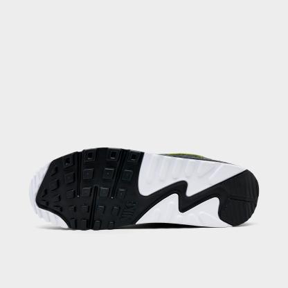 Men's Nithtke Air Max 90 Casual Shoes - Part 2 - Black/Black/Voltage Green/White - Bottom view