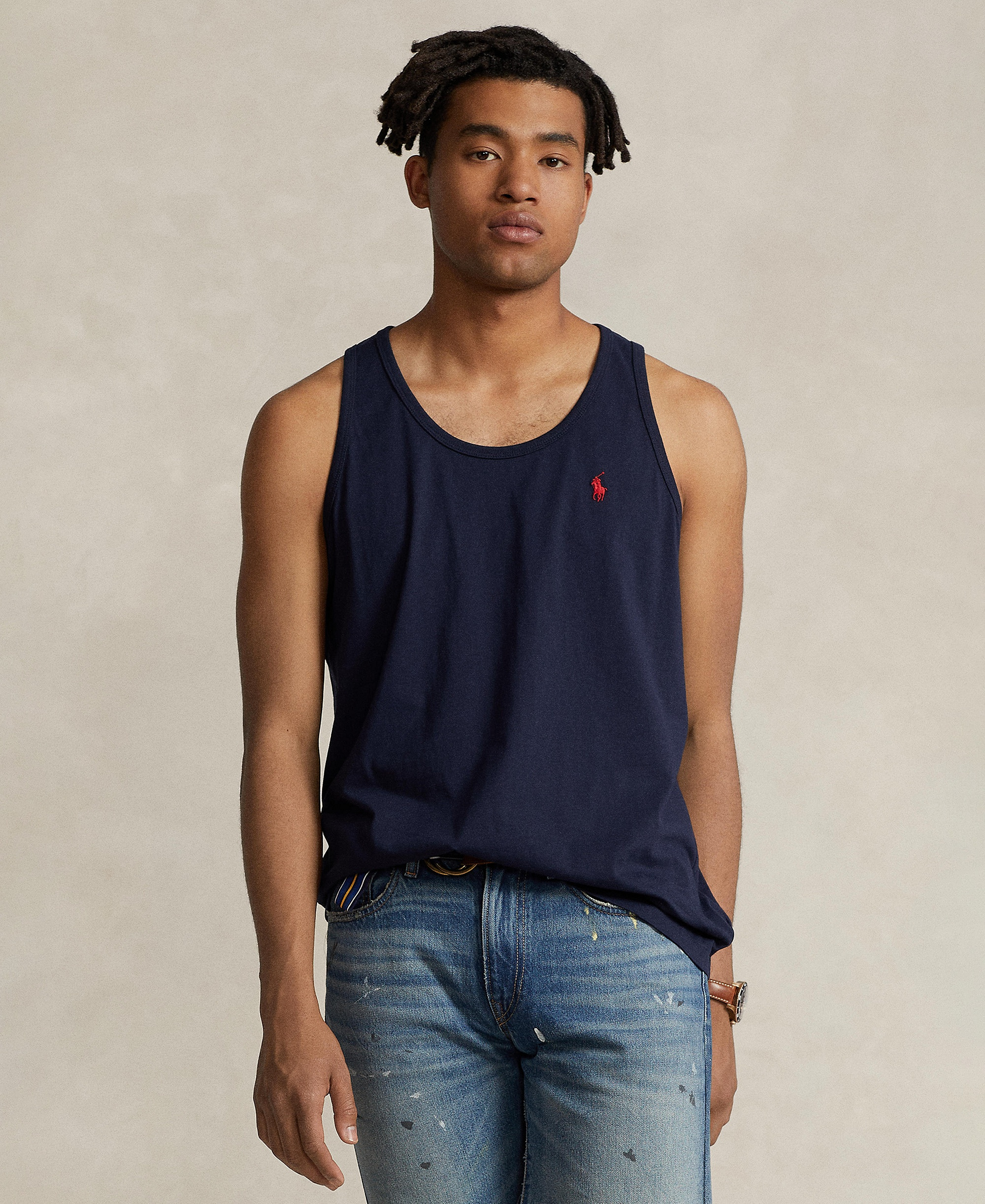 Polo Ralph Lauren Men's Washed Jersey Tank Top - Ink