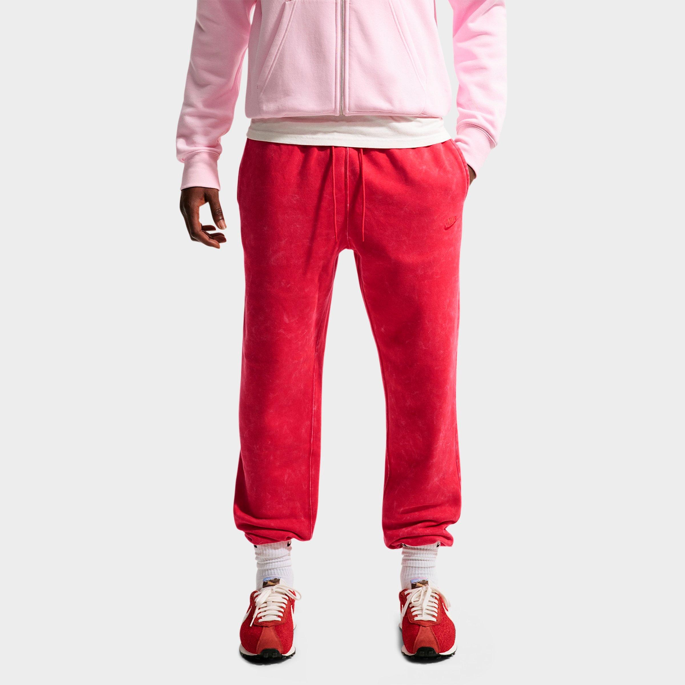Men's Nithtke Sportswear Club Washed Cuffed Fleece Pants - University Red/University Red