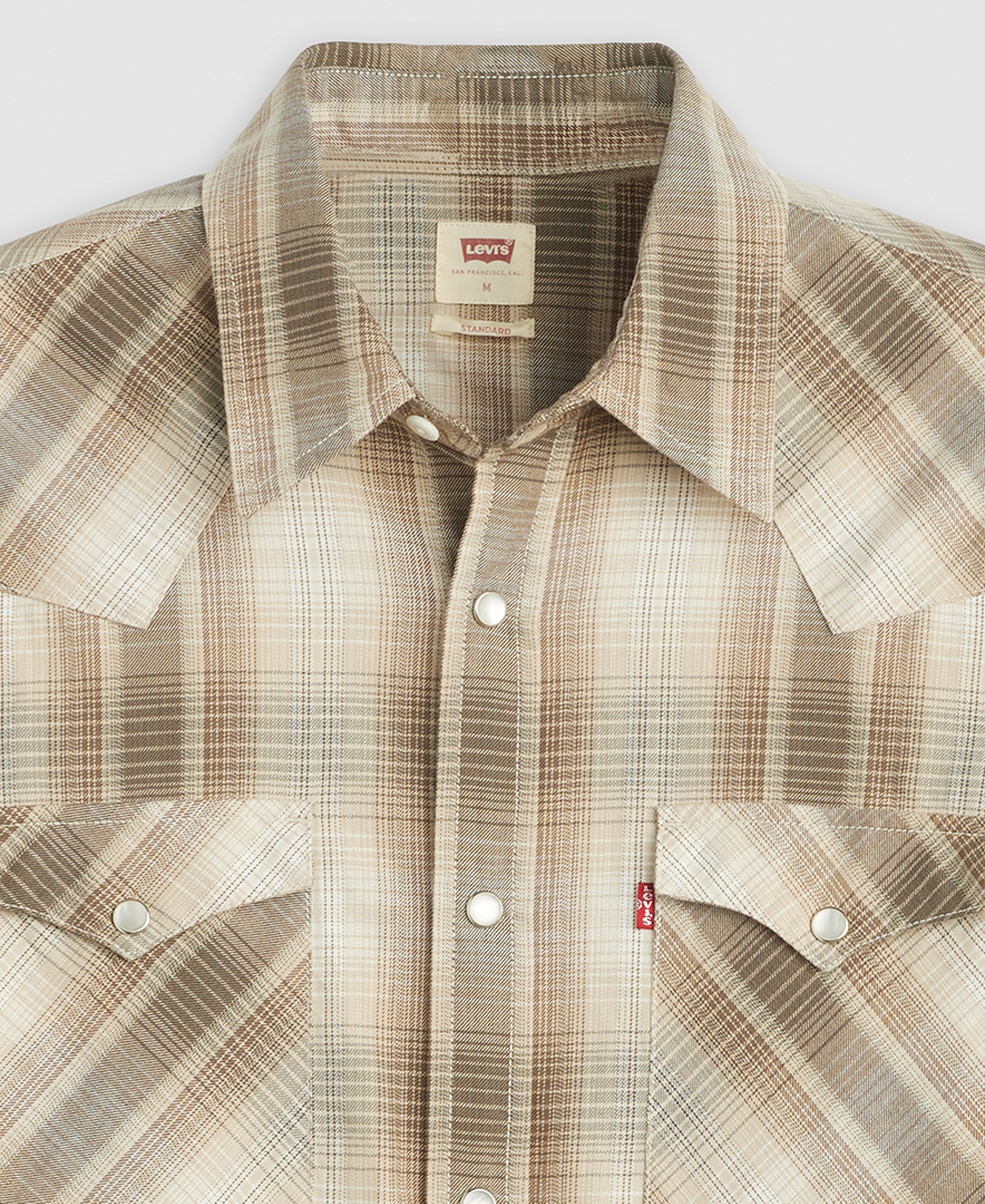 Levi's Men's Classic-Fit Western Shirt - Beige plaid
