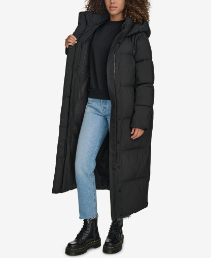 Levi's Women's Extra Long Quilted Parka - Black